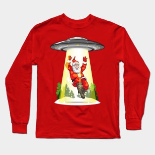 Santa's Alien Lift-Off! Long Sleeve T-Shirt